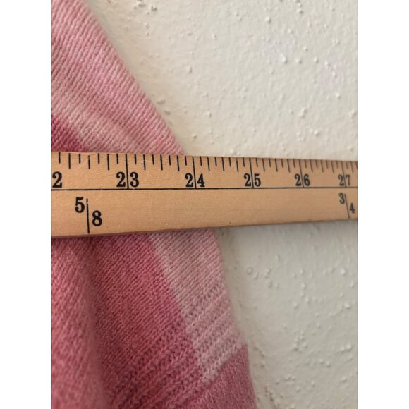J. Crew Pink Striped Turtleneck Sweater L Supersoft Yarn Cozy & Stylish - Picture 5 of 10